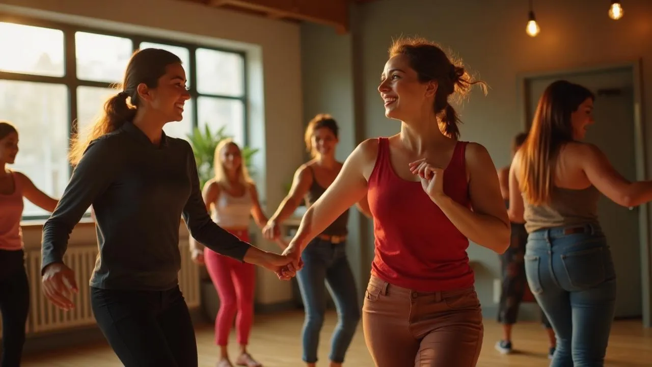 Dance class in session