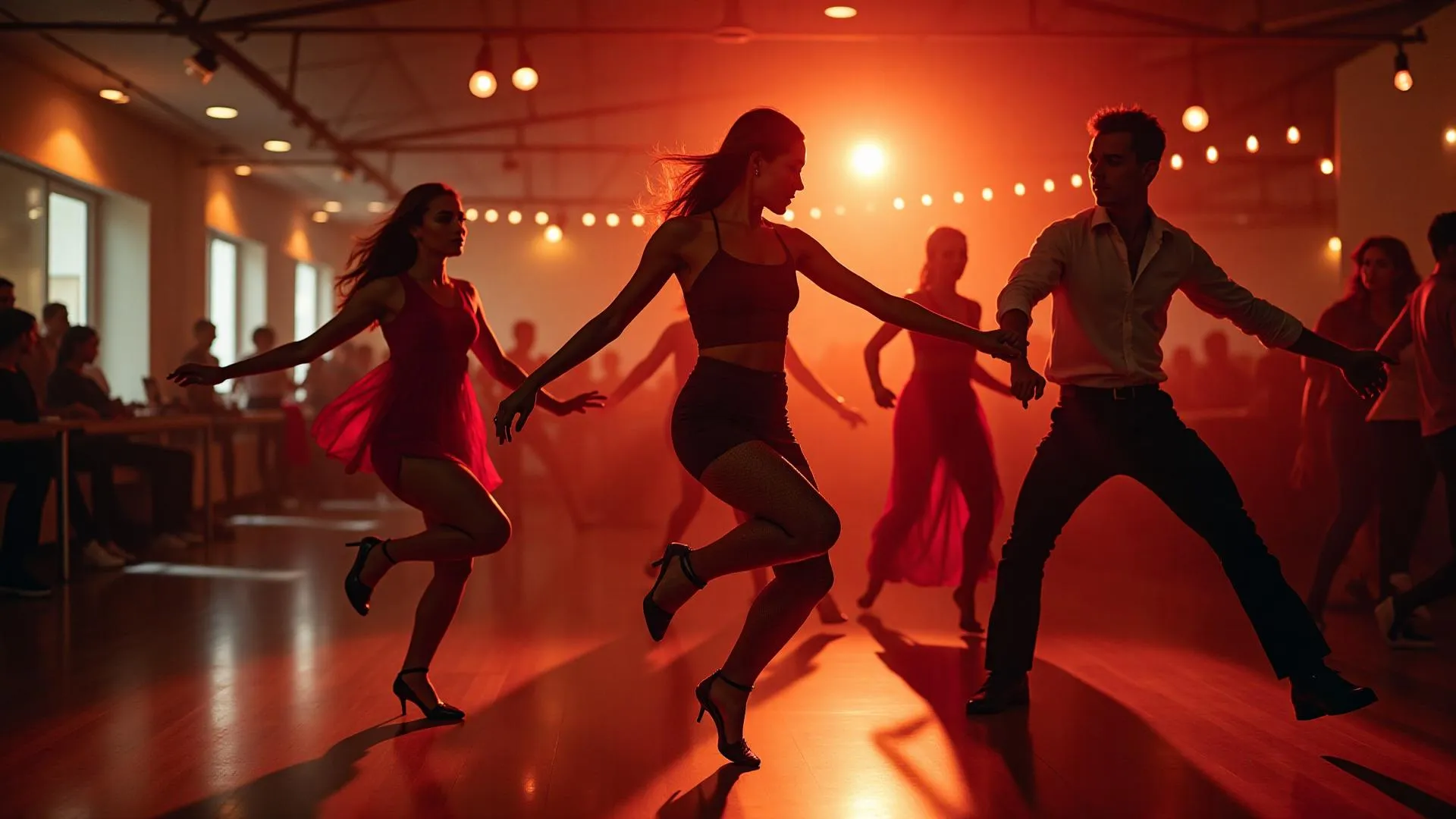 Salsa dancers performing